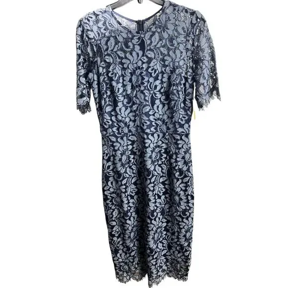 eliza j denim dress KUT from the Kloth Eliza-Rolled Up Sleeve Tab with Front Opening Dress : XL